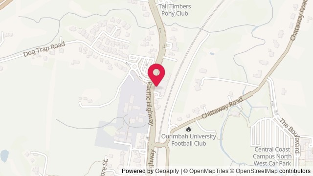 Map showing Ourimbah Lisarow RSL Club