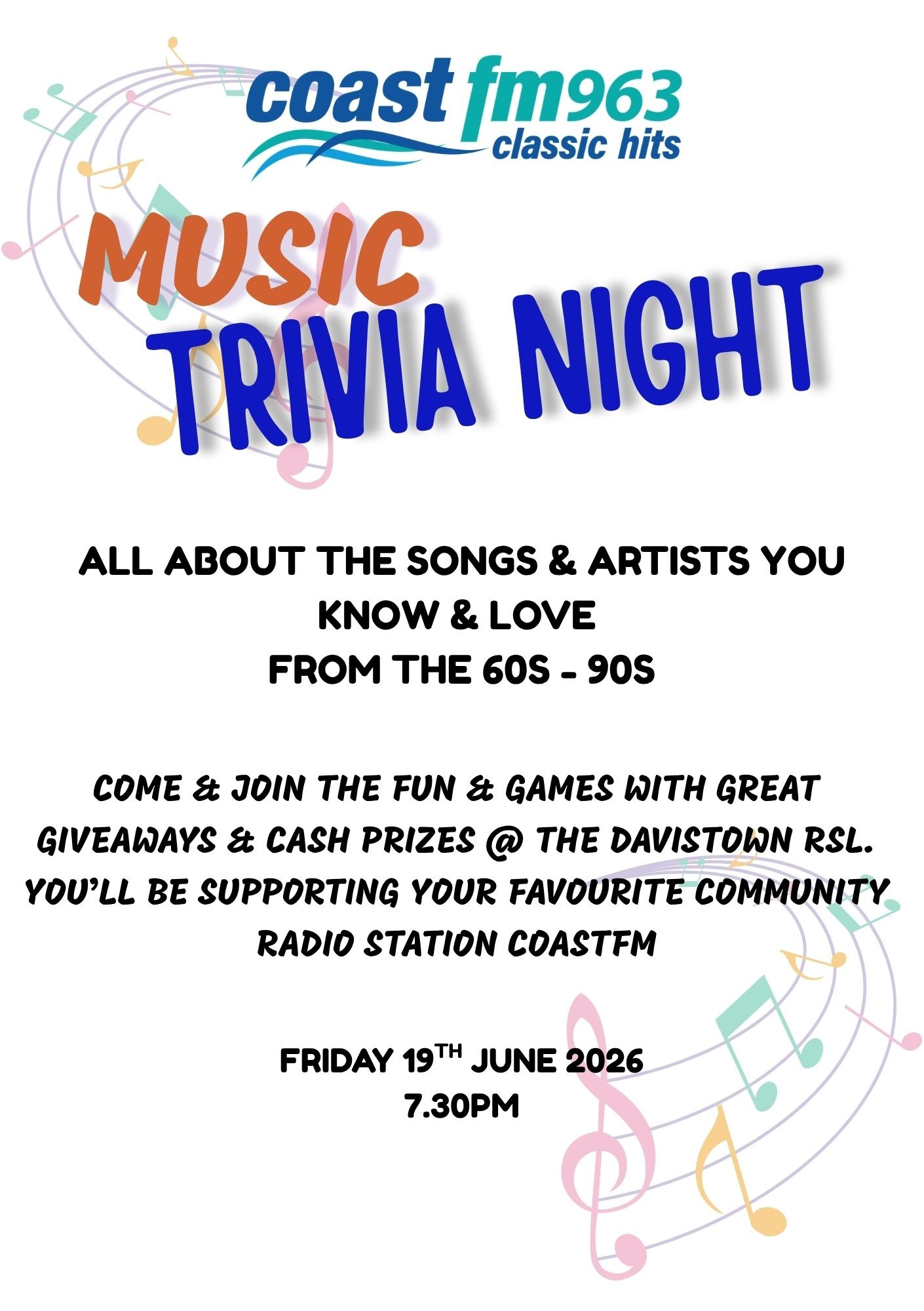 Coastfm963 Classic Hits Trivia Night