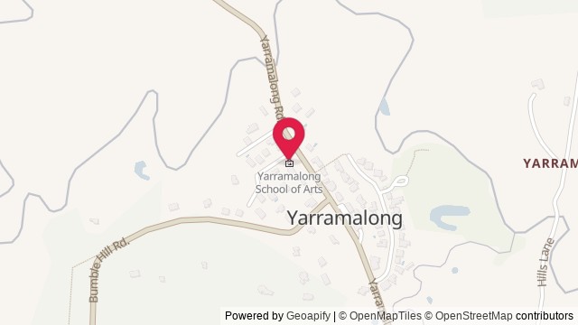 Map showing Yaramalong School of Arts Hall