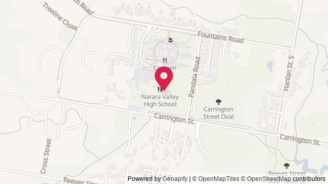 Map showing Narara Valley High School