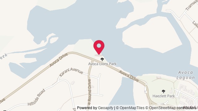 Map showing Avoca Scouts Hall