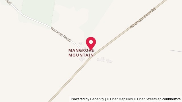 Map showing 2 Waratah Road, Mangrove Mountain