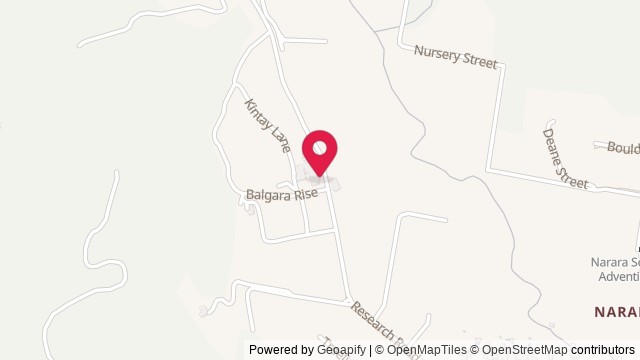 Map showing Narara Ecovillage