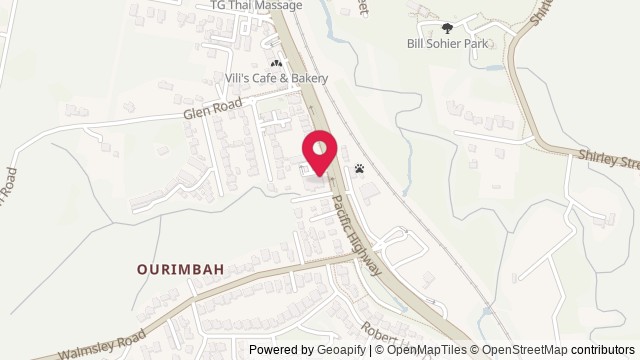 Map showing Tall Timber Ourimbah