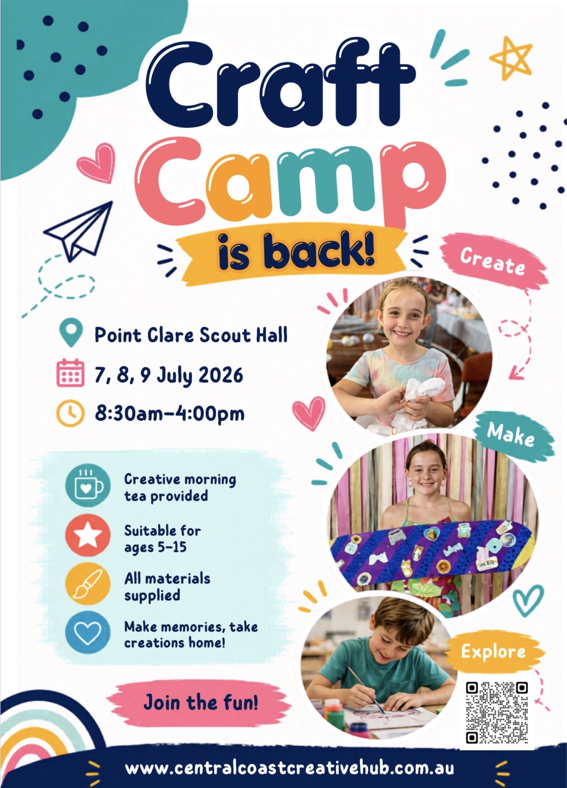Craft Camp July School Holidays