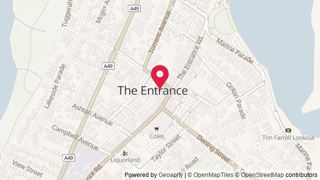 Map showing The Lakes Hotel
