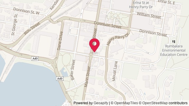 Map showing Central Coast Conservatorium