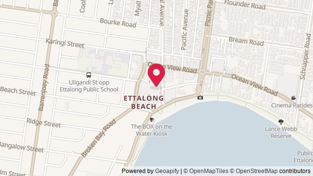 Map showing Ettalong Diggers