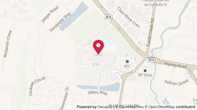 Map showing Mingara Recreation Club