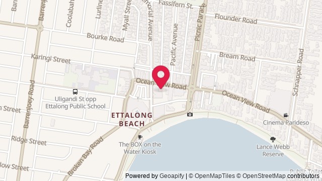 Map showing 212 Memorial Ave