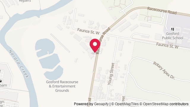 Map showing The Entertainment Grounds