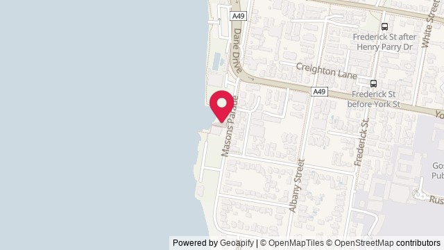 Map showing Gosford Sailing Club