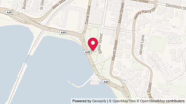 Map showing Gosford Waterfront Park