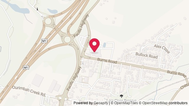 Map showing 2 Burns Road