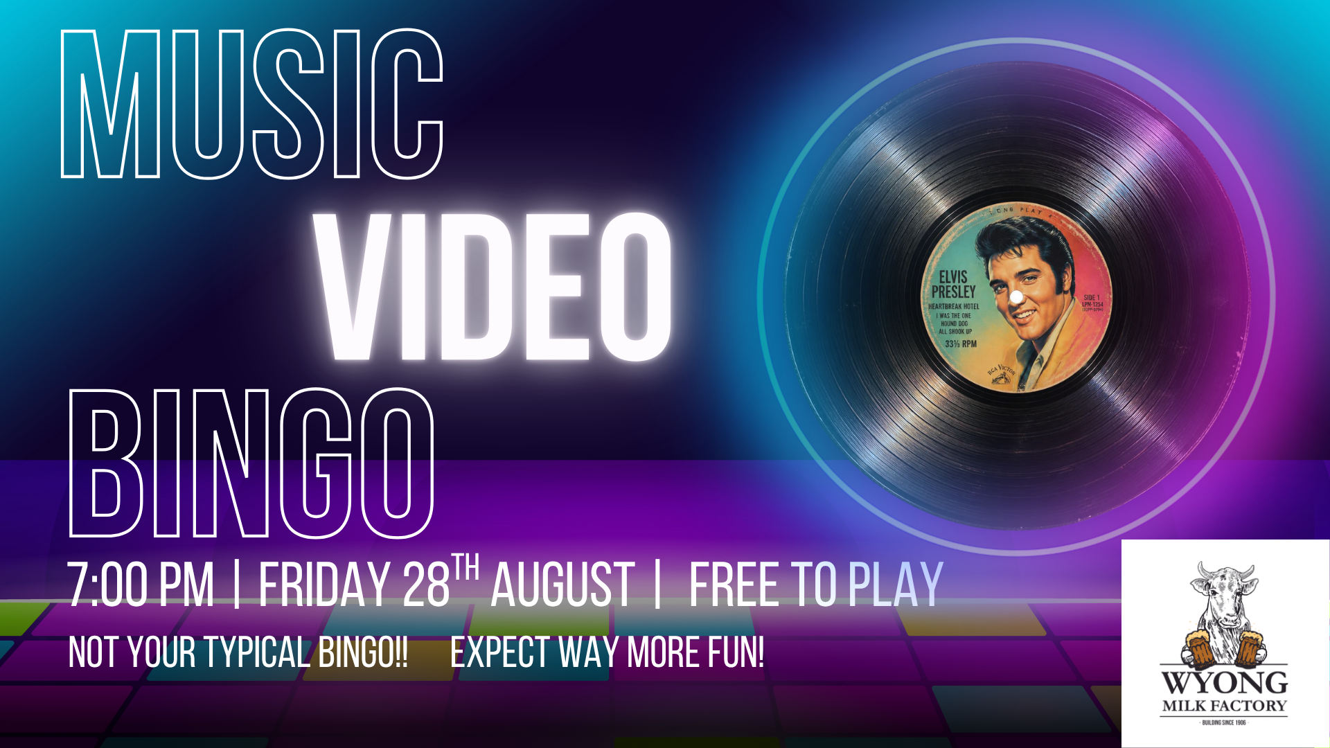 Don't Miss MUSIC VIDEO BINGO!