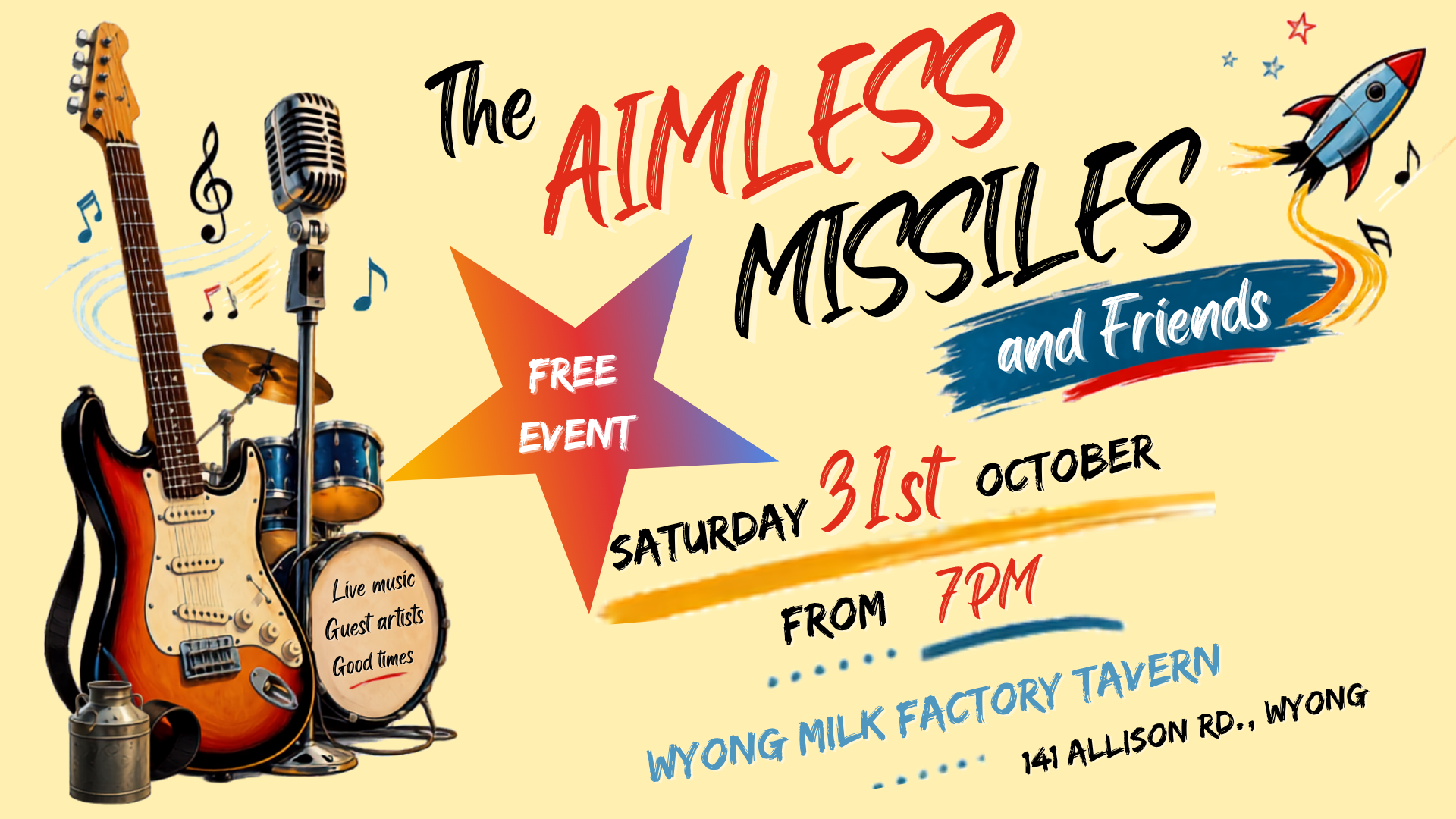 The Aimless Missiles & Friends Band Night