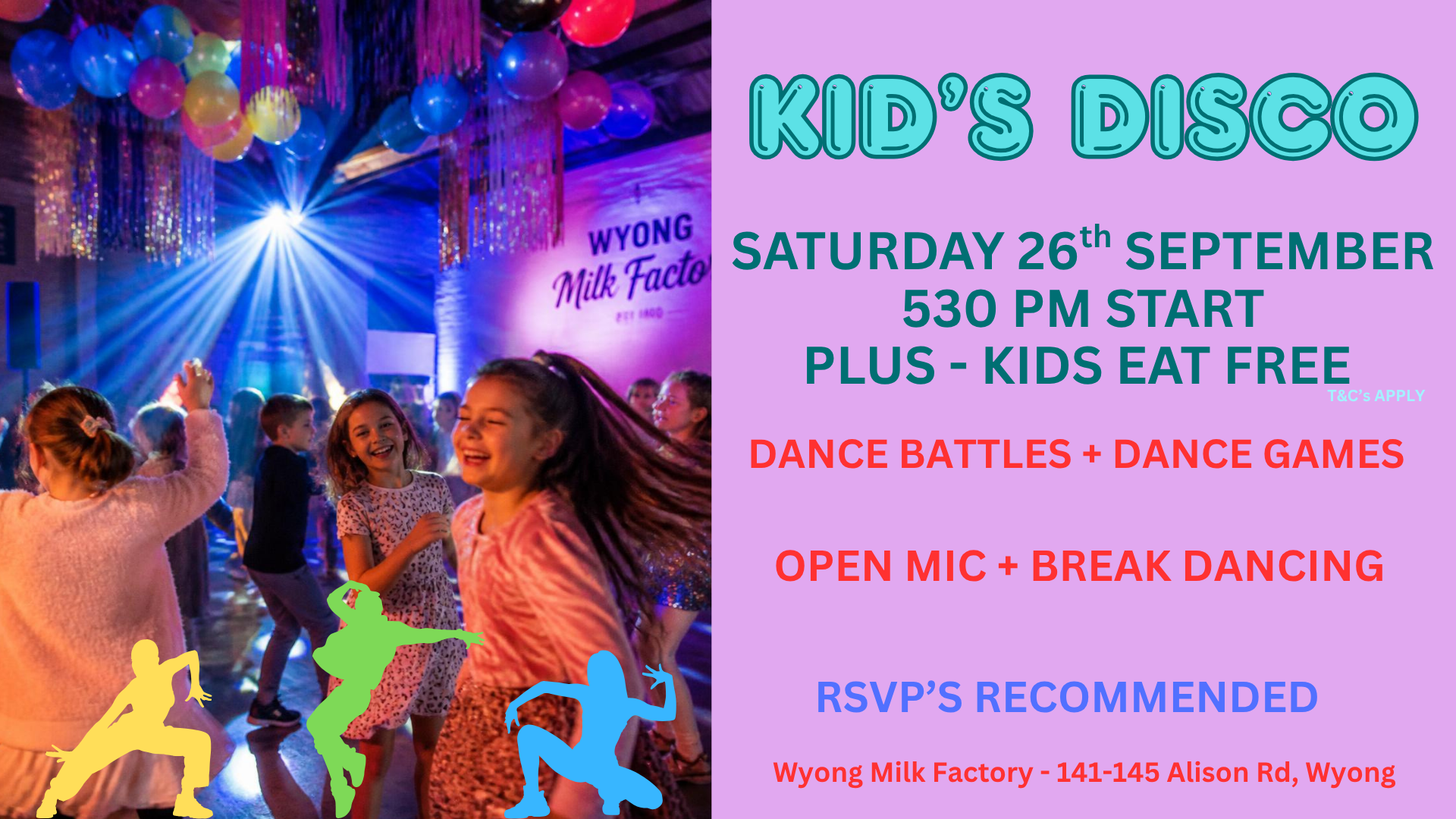 Kid's Disco with Dance Queen Maria - KIDS EAT FREE