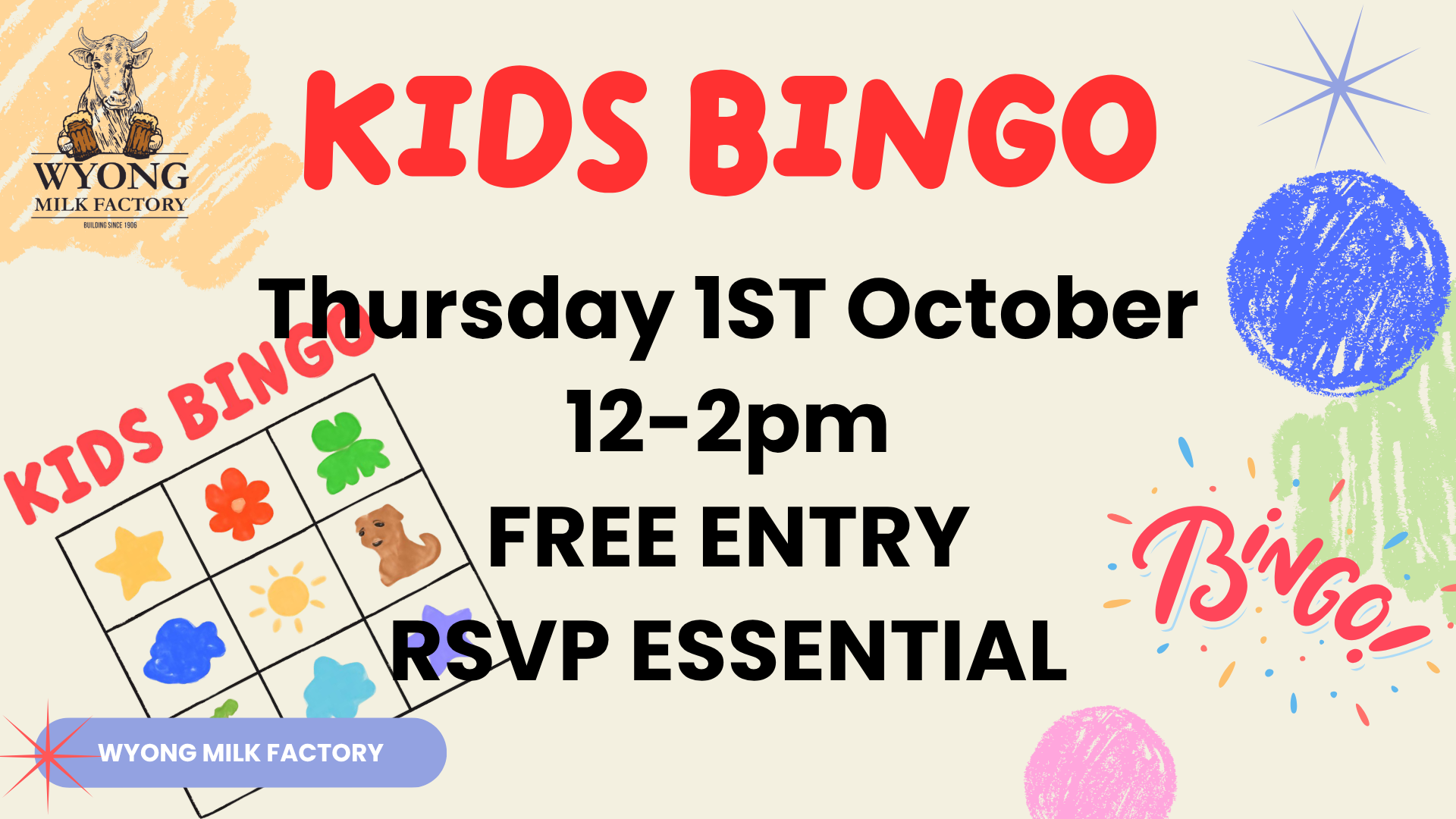 Kids Bingo - October School Holidays