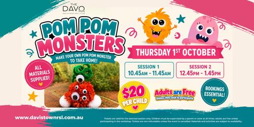 Croquet Pom Pom Monsters Workshop at The Davo