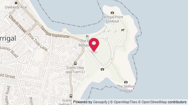 Map showing Trojans Bistro & Bar