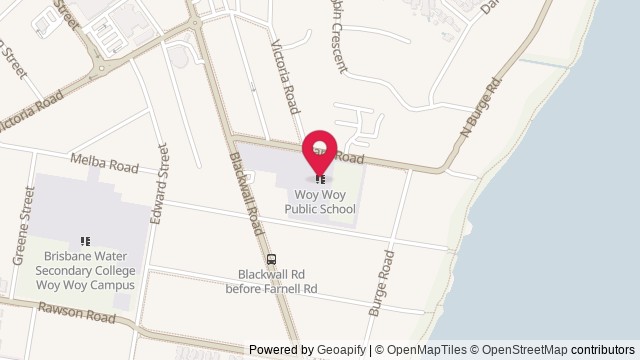 Map showing Woy Woy Public School