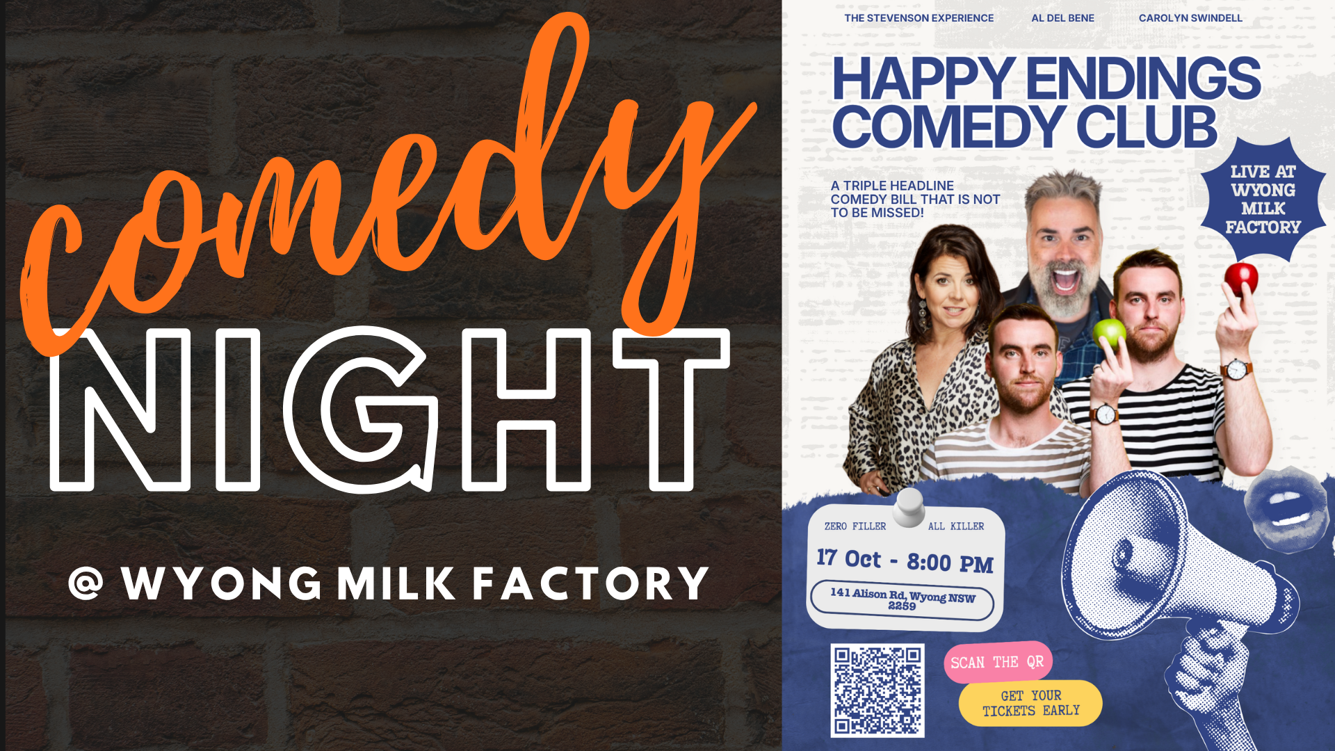 Happy Endings Comedy Club - Three Headliners