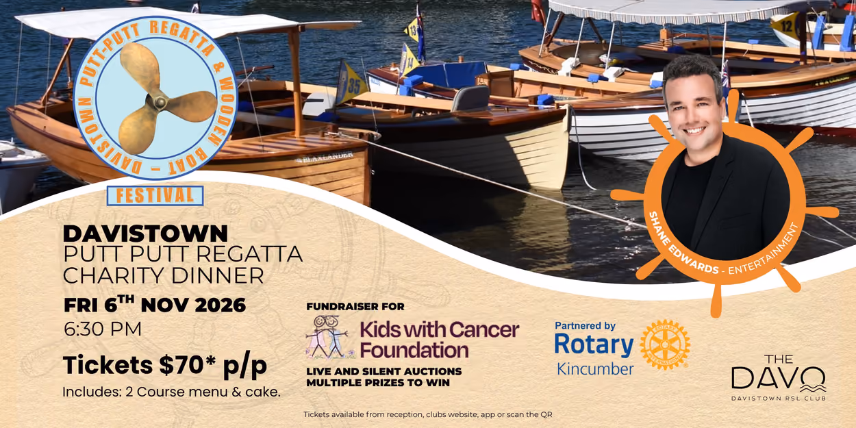 Davistown Putt Putt Regatta Charity Dinner 2026