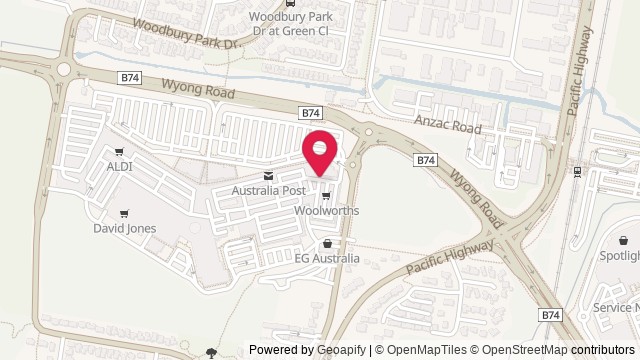 Map showing Tuggerah Library